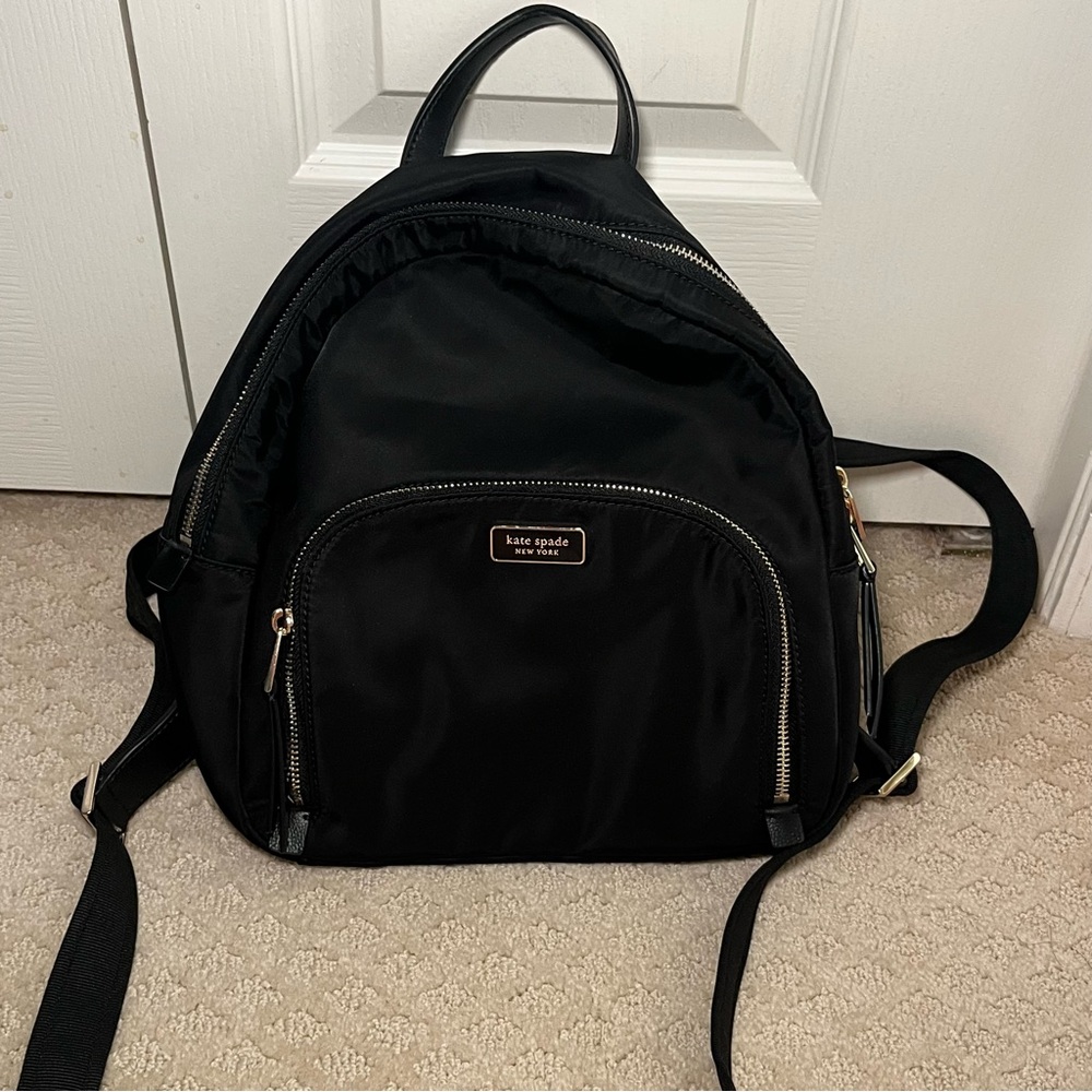 NWOT Kate Spade Black Small Backpack, Gold Hardware, New Without Tags